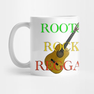 Roots rock reggae - Jamaica Rasta colours on a guitar - Jamaican Mug